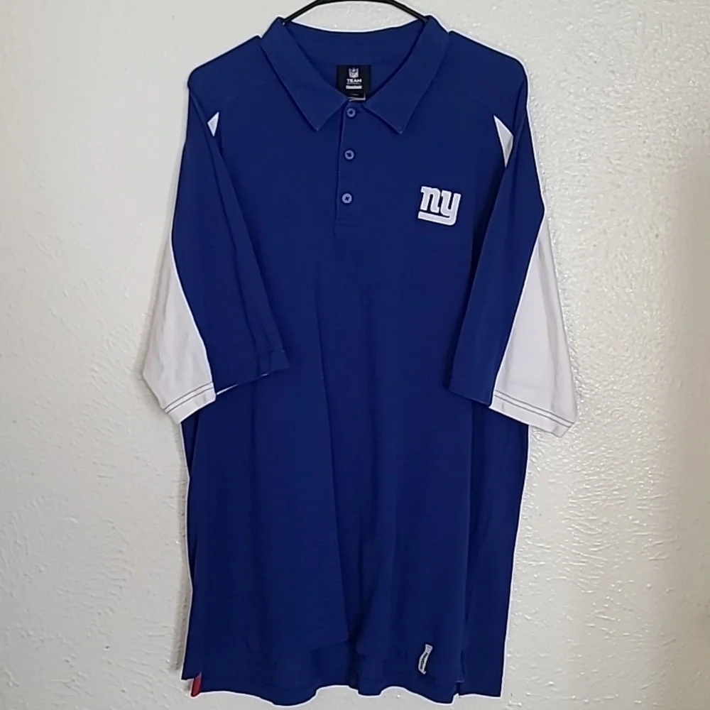 New York Giants Mens Polo Shirt Reebok Licensed NFL Team Apparel Size XL - Picture 15 of 15